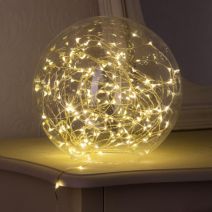 Guirlande intérieure 40 m.led pil.blanc chaud