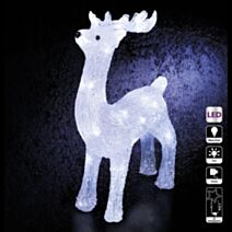 Décoration lumineuse extérieure Cerf debout blanc froid 45cm