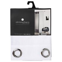 Voilage Etamine 140x240 blanc - ATMOSPHERA