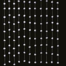 Rideau coton boules 90 cm x 2m