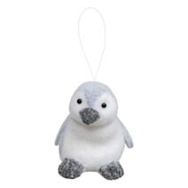 Pingouin debout Bébé Polyfoam Blanc/Gris 11cm - FEERIC