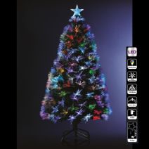 Sapin de Noël artificiel LED multicolore Vert 120cm