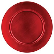 Assiette presentation ronde rouge