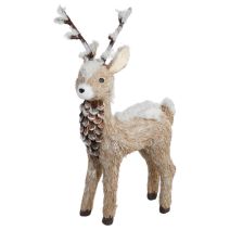 Décoration de Noël Renne naturel H.36cm