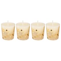 Bougie votive pailletée 48g x4 or - ATMOSPHERA