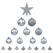 Kit déco argent 18 pièces