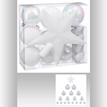 Kit déco blanc 18 pièces