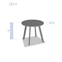 Table basse d'appoint Saona 50cm graphite - HESPERIDE