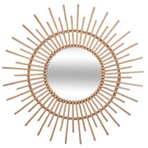 Miroir Rond Rebecca Beige Rotin ⌀76cm - ATMOSPHERA