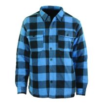 Surchemise polaire doublée carreaux kozak2 bleu/noir