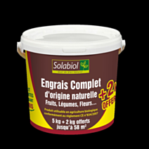 Engrais complet 5kg + 2kg Offerts - SOLABIOL