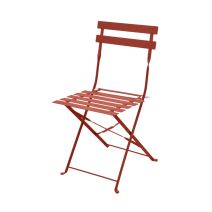 Chaise pliante terracotta / acier