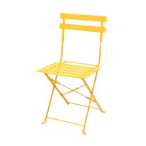 Chaise pliante jaune solaire / acier