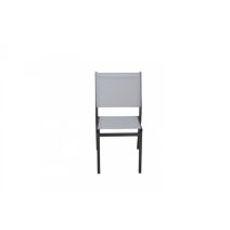 Chaise Sperone en alu anthracite/texaline grise clair