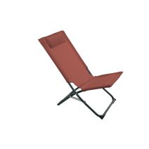 Chaise relax naiade texaline terracotta/acier
