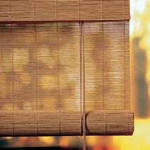 Store enrouleur en bambou Roll'Up caramel 100x180cm - MADECO