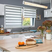 Store enrouleur Jour/Nuit Easy Chic l.82xH.160cm gris - MADECO
