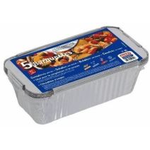 Lot 5 barquettes alu 1 l 
