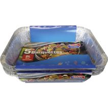 5 barquettes alu 2 l 
