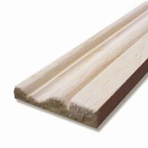 Chambranle  9 x 28 mm - bois exotique blanc