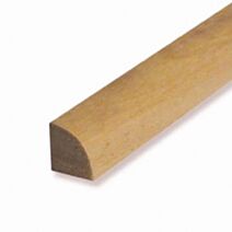 Quart de rond 19 x 19 mm - bois exotique blanc