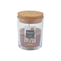 Bougie en pot couvercle Essentiel opium Ø7 x H9 cm - HOMEA