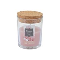 Bougie en pot couvercle Essentiel cerisier en fleurs Ø7 x H9 cm - HOMEA