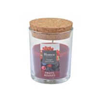 Bougie en pot couvercle Essentiel fruits rouges Ø7 x H9 cm - HOMEA