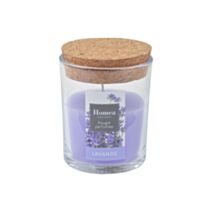 Bougie en pot couvercle Essentiel lavande Ø7 x H9 cm - HOMEA