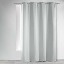 RIDEAU A OEILLETS 135 x 240 CM OCCULTANT UNI OCCULT NEIGE