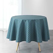 Nappe ronde Ø180 cm Artchic bleu - D.D'INTERIEUR