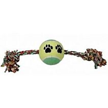Jouet Chien Corde + Balle Tennis 26cm - ANKA