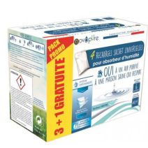 4 recharges Absorbeur humidité Sachet granulés 3+1 gratuit
