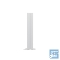 Angle interieur double pour planche de rive PVC blanche - hauteur 500mm