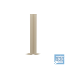 Angle interieur double pour planche de rive PVC sable - hauteur 500mm