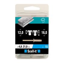 Boîte de 15 rivets multi-serrage Ø 4.8 x 21.0 mm - SCELL IT