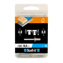 Boîte de 15 rivets multi-serrage Ø 4.8 x 16 mm - SCELL IT
