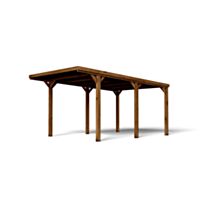 Carport 1 Voiture Victor en Pin FSC Traité Autoclave 16,5m² - CERLAND