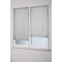 Paire de Vitrages Lola remontables 60x160cm gris - ROCLE