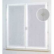 Vitrage droit Comète 65x130cm blanc 011