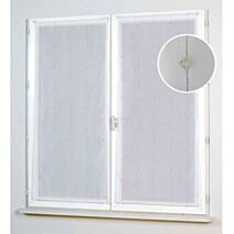 Vitrage droit Comète 65x130cm blanc 011 - ROCLE