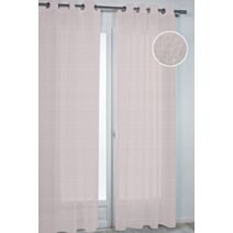 Voilage Glory 140 x 260 cm rose pale fines rayures horizontales - ROCLE