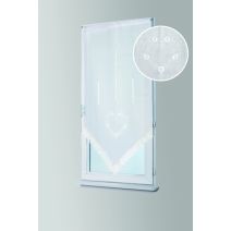 Vitrage droit Tocade 45x90cm blanc 011 - ROCLE