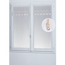 Vitrage droit Nautique 60x140cm blanc 011 - ROCLE