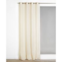 Rideau ameublement brodé volutes beige - ROCLE