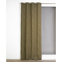 Rideau ameublement motif volutes kaki - ROCLE