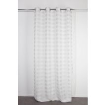 Voilage 135x280cm cm Ameliana Blanc Gris