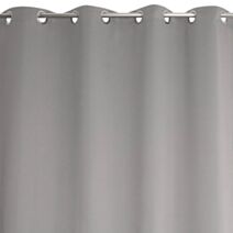 Rideau 140x240cm 8 œillets stop lumière gris - JBY CREATION