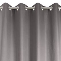 Rideau 135x240cm 8 œillets atlas occultant thermique gris foncé - JBY CREATION