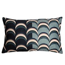 Coussin Hermeline 30x50cm Bleu foncé